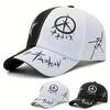 A Breathable and Adjustable Fashion Patterned Outdoor Sports Baseball Cap for Men and Women, Street Hip-hop