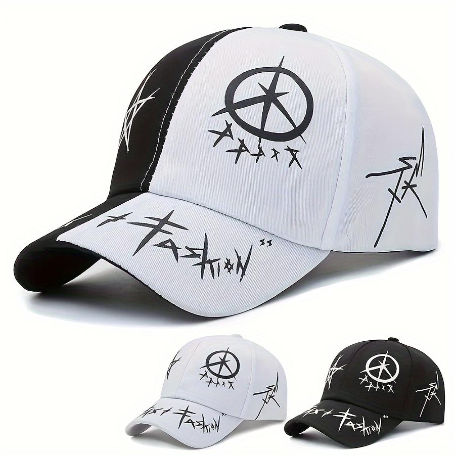 A Breathable and Adjustable Fashion Patterned Outdoor Sports Baseball Cap for Men and Women, Street Hip-hop