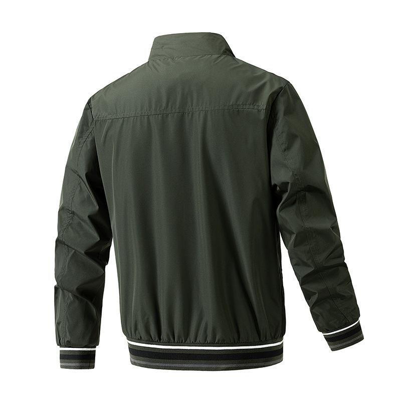 Thin Single-layer Jacket Stand-up Collar Jacket Men's Men's Spring and Autumn Slim-fitting Popular Business Men's Clothing