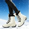 Damenstiefel Winter Warm Qualität Mid-Calf Schneestiefel Hohe Qualität Schneestiefel Schnürung Bequem Knöchel Outdoor Wasserdicht Wandern