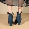 Fashion 2025 New Elegant Round Toe Zip Pumps Lace Flower Ankle Strap Hollow Out Sandals Fashion Women High Heels Shoes Zapatos De Mujer