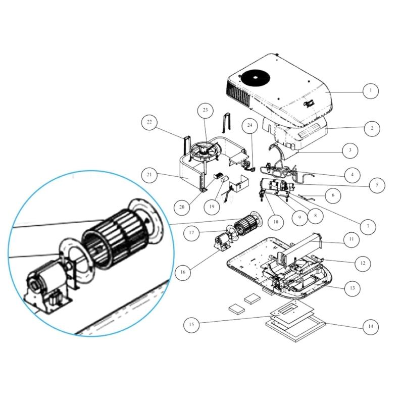 Rueda de soplador de aire acondicionado, accesorio para automóvil, paquete de rueda, soplador compatible con 47004, 47023, 47234, 47203, 47224, 1472A1191