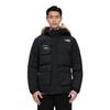 Veste d'hiver à capuche mi-longue Li Ning Sports Fashion Series pour homme, veste standard noire AYMP207-3