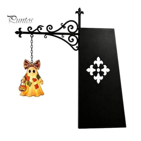 Indoor Shop Window Display Halloween Library Lantern, Decorative Bookshelf Lamp, Patchwork Ghost Unique Patch Design Light with Witch Hat, Spooky