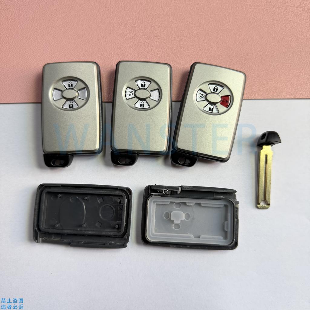 2 3 4 5 Buttons Car Key Fob Shell Case Housing for Toyota Noah Voxi Alphard Estima Vellfire Previa Isis Voxy with Key Blade