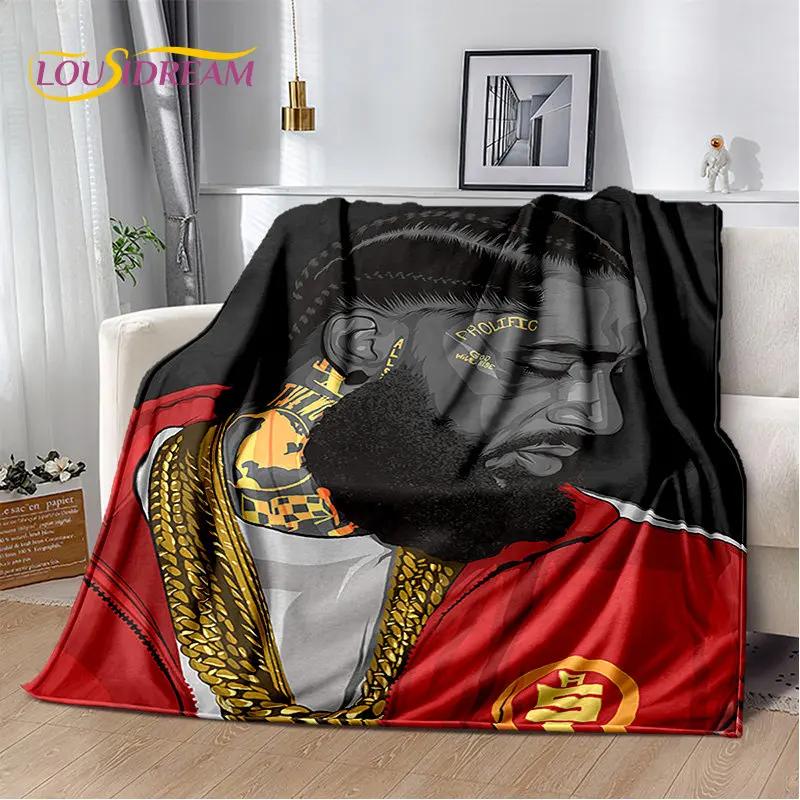 

Hip Hop Art Rapper Legend Star Soft Plush Blanket,Flannel Blanket Throw Blanket for Living Room Bedroom Bed Sofa Picnic Cover 3D 75x90cm