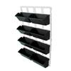 Vertical Wall Planter PP ABS Wall Mounted Hanging Raised Flower Beds for Balcony Patio Fence Porch