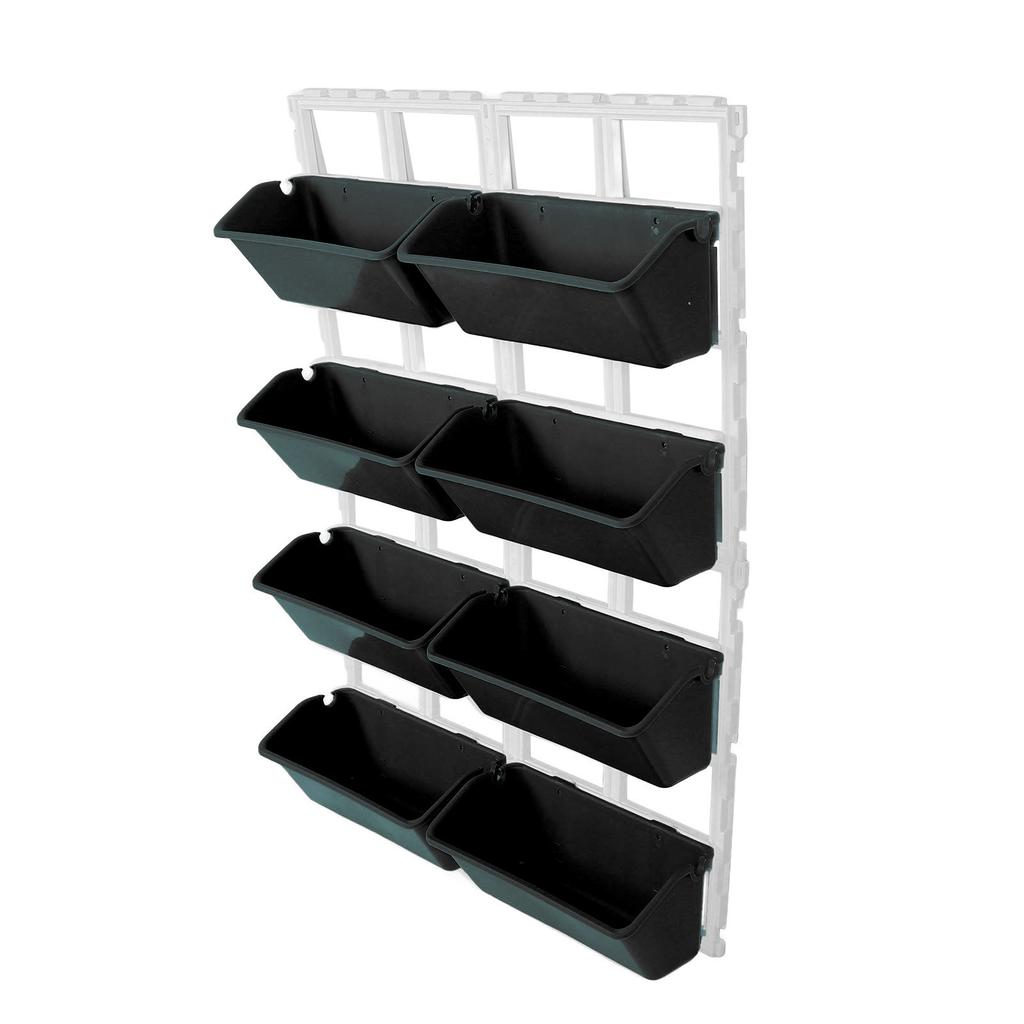 Vertical Wall Planter PP ABS Wall Mounted Hanging Raised Flower Beds for Balcony Patio Fence Porch
