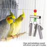 Stainless Steel Bell Toy for Birds Middle large Size Parrot Standing Toy Cage Decor
