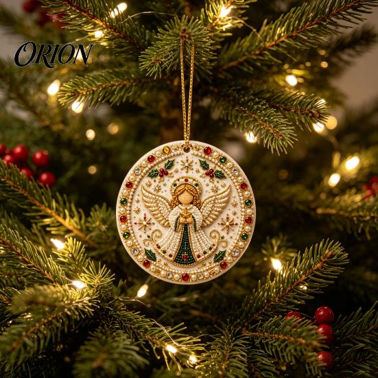 Holiday Tree Decorations Christmas Acrylic Hanging Ornament, Double Side Printed Ornament Decor Pendant, Festive Home Decoration Special