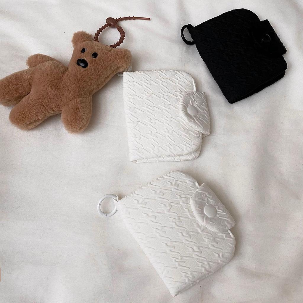 Damen Retro Plissiertes Münzfach mit Mehrschichtigem Kartenhalter & Kopfhörertasche