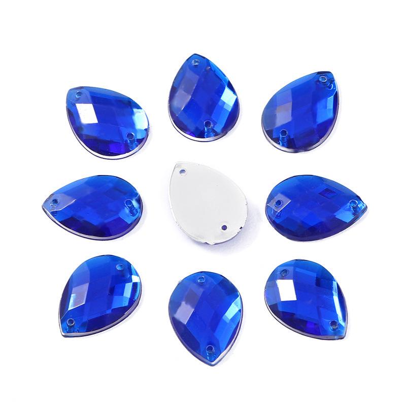 Teardrop Mesh Surface Flat-Bottom Acrylic Rhinestone for DIY Apparel & Jewelry