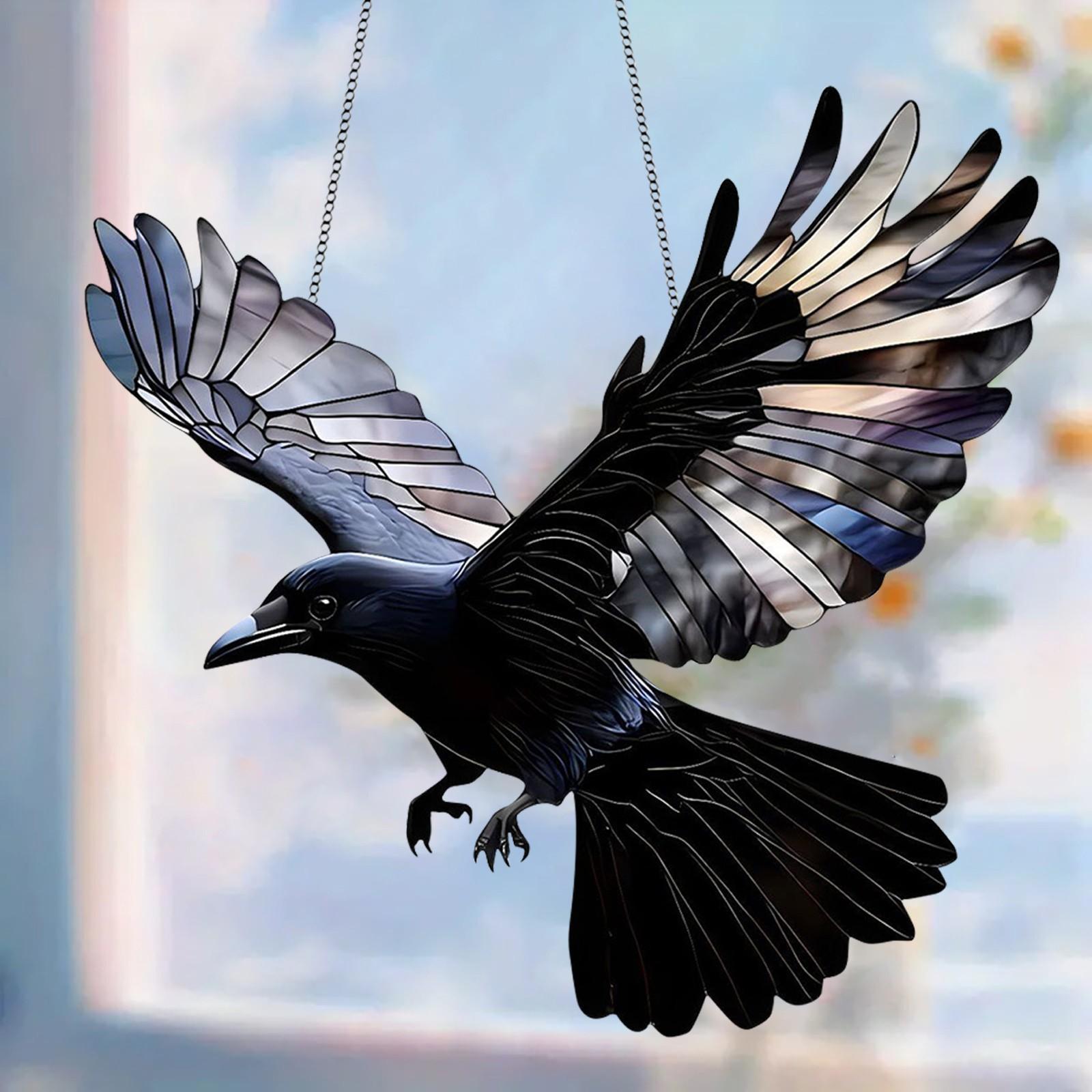 

Расписной акриловый подвесной светильник, радующий глаз праздничными украшениями для дома и сада чёрный