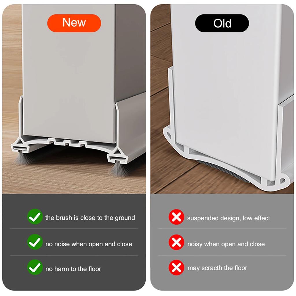 1PC Weather Stripping Door Seal Strip with Brush Anti-Cold Dustproof Insect Againest Sealing Strip Door Draft Gap Filler
