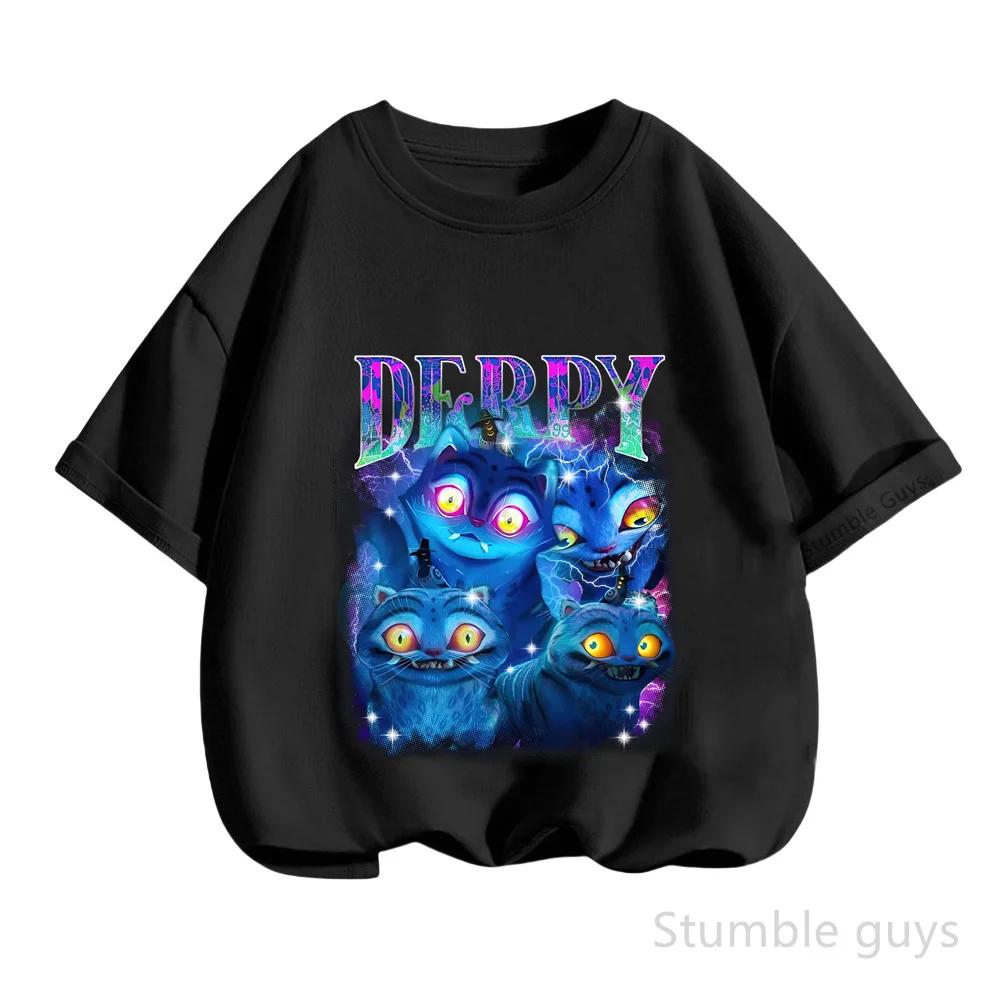 Kpop Demon Hunters T-Shirt Kids Short Sleeve Casual Fashion Summer Boys Girls Anime Clothes