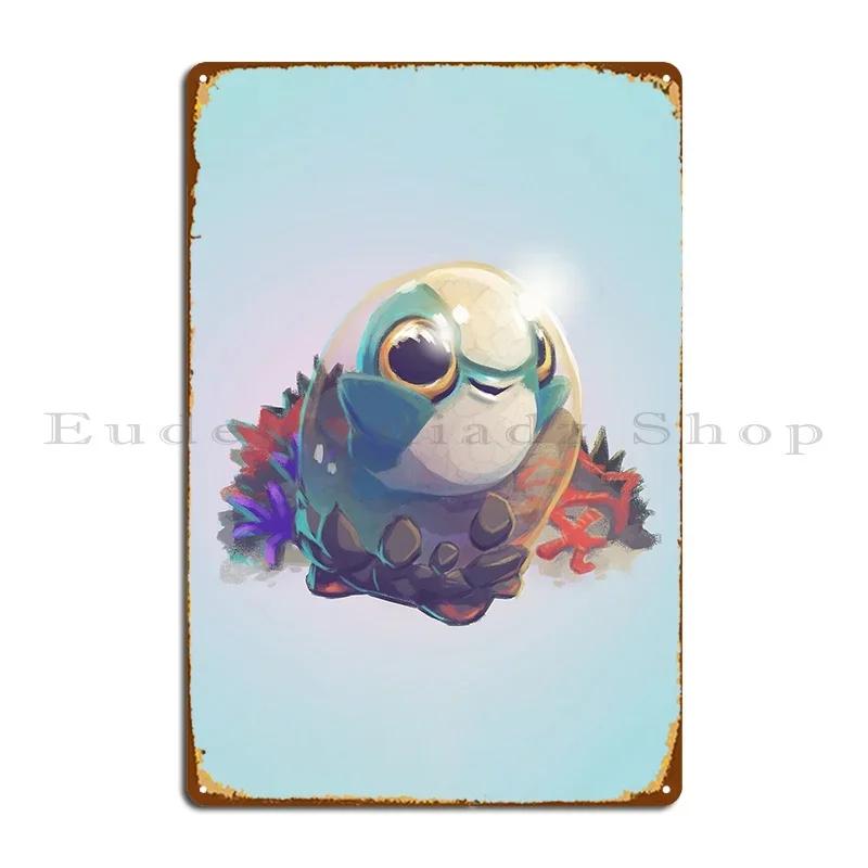 cuddlefish baby subnautica Metal Plaque Poster Designs Rusty Wall Plaque Wall Mural Customize Tin Sign Poster 20x30cm(7.8x11.8inch)