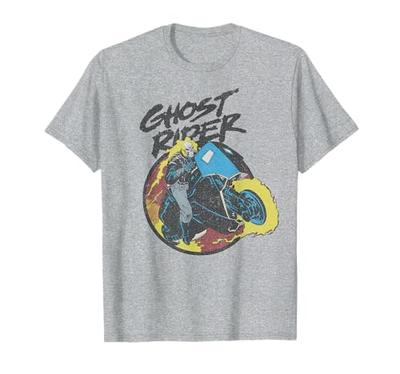 Marvel Ghost Rider Kreisporträt Action-Aufnahme T-Shirt