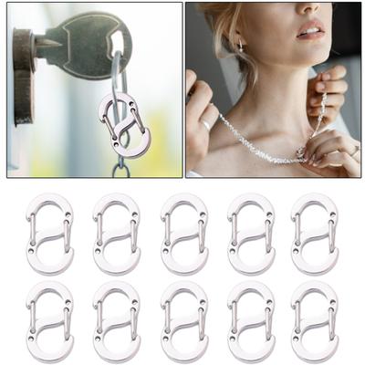 10 szt. Regulowana klamra ze stali nierdzewnej do przedłużania naszyjnika, łącznik zapięcia, zestaw wisiorków, łącznik klamry do majsterkowania