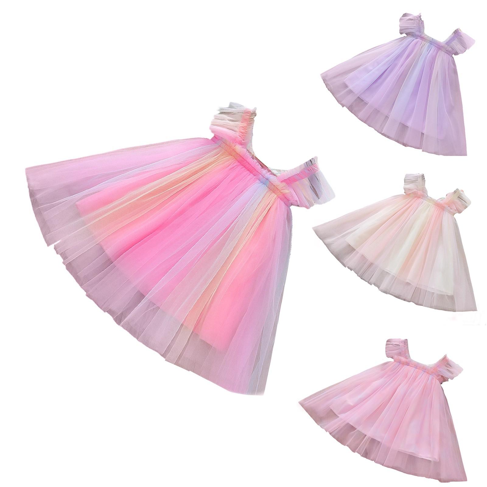 

Children Summer Princess Bitter Fleabane Bitter Fleabane Skirt Even Condole Stereo Princess Dress L бежевый