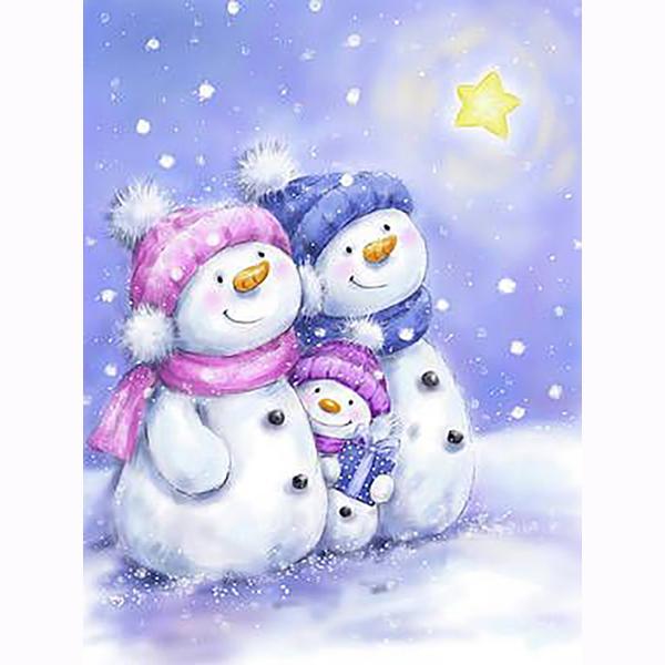 5D DIY Cartoon Santa Claus Diamond Painting Snowman Diamond Embroidery Penguin Diamond Mosaic Polar Bear Art Kit Christmas