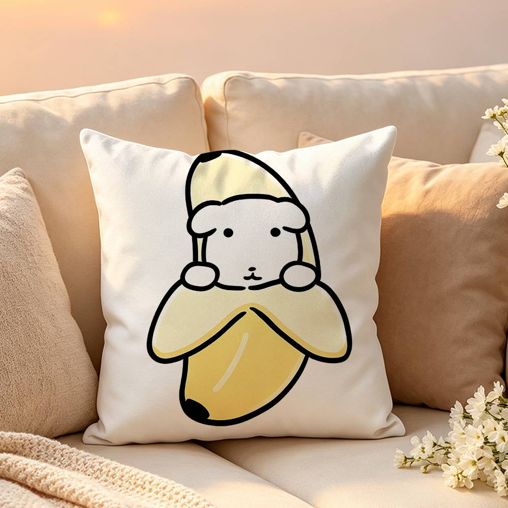 Kawaii Gganadi Dog Pillow Case Pattern Printed Pillowcase For Living Room Sofa Cushion Cover