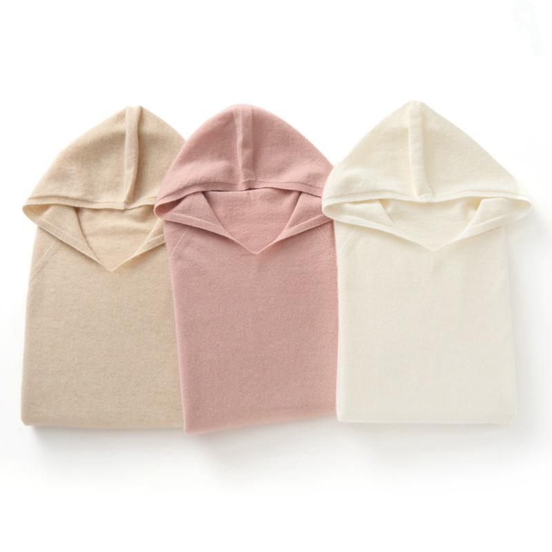 Lekasha Women's 100% Cashmere Knitted Hooded Pullover - Autumn/Winter Collection