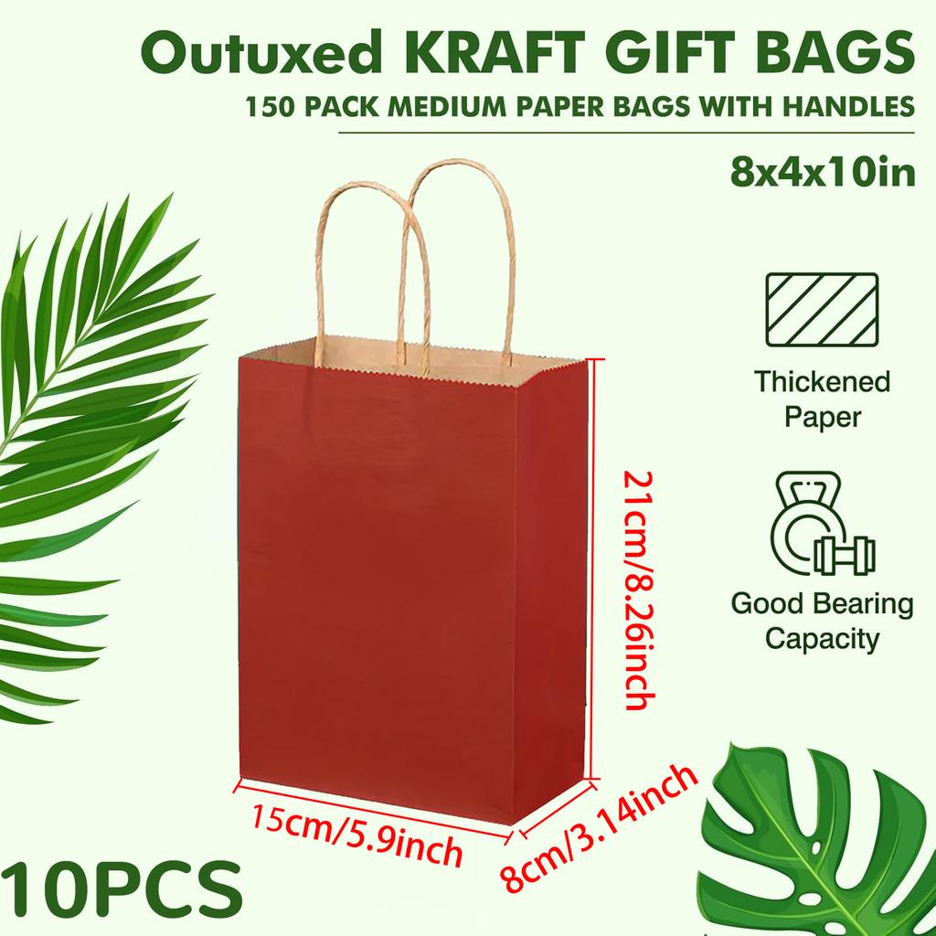 Paper Bags with Handles, Gift Bags Bulk, Retail Bags, Shopping, Milk Tea bags, Eco-friendly Portable Bags