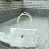 2026 Women's Waterproof TPU Jelly Handbag - Fashionable Lock Buckle Tote for Beach & Everyday Use