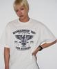 TRAVEL Emblem Pigment Short Sleeve T-Shirt Cream