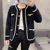 Cappotto corto in pelliccia di visone imitazione autunno e inverno Cappotto da donna sciolto versione coreana di piccolo cardigan girocollo lavorato a maglia a vento profumato Nuovo