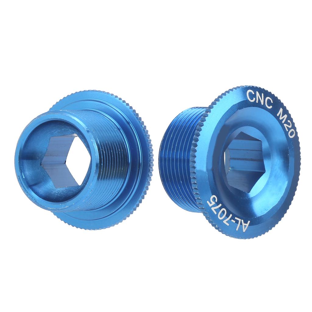 2 ks Šrouby pro upevnění klik horského kola Hliníková slitina Krytka šroubu klikové sady M20 Modrá