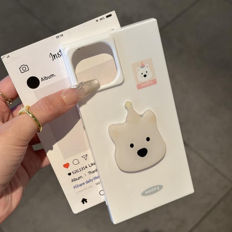 Cute Puppy Suitable for Apple 16 Mobile Phone Case Iphone15 Protective Case 14pro Square Shell 13pro Soft Shell