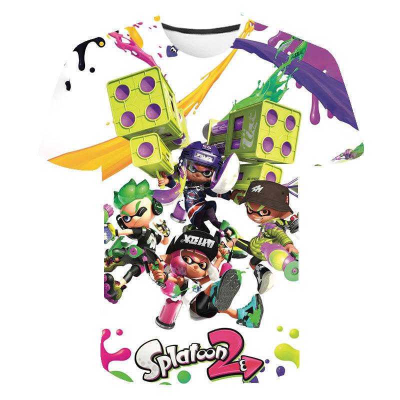 Trička Horká Hra Splatoon 3D Tisk Dětské Tričko Letní Módní Ležérní Kreslené Tričko Chlapec Dívka Unisex Dětské Oblečení Vrchní díly