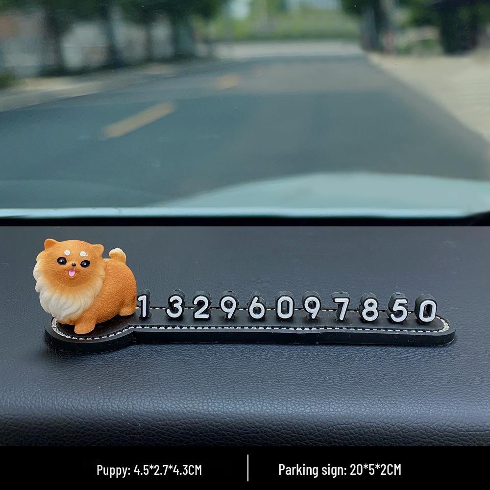 Resin Cute Puppy Car Ornament - Interior Decoration & Decompression Artifact