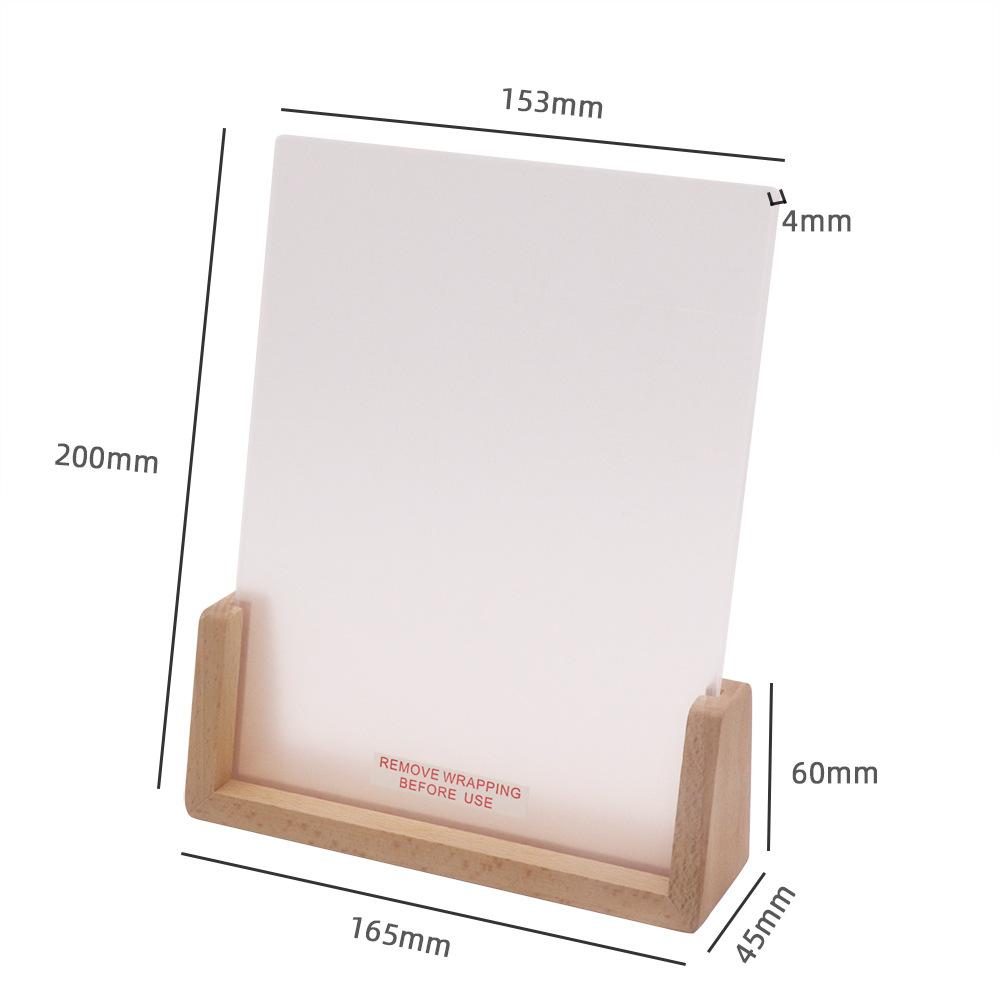 Small DIY Acrylic Handwritten Note Board Wood LED Light Stand Night Light USB Powered (Warm Light)