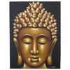 Buddha Canvas Wall Art - Gold Sand Finish