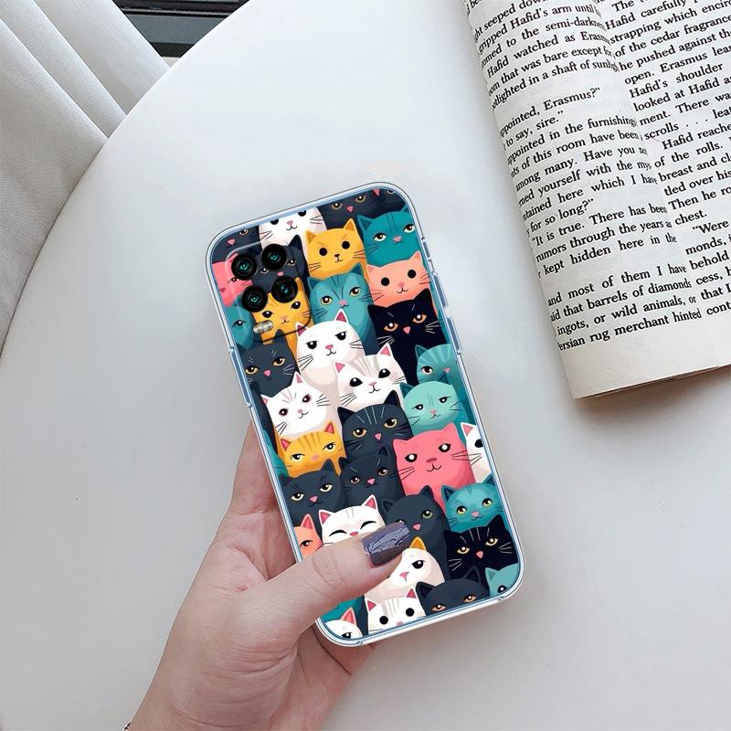 RP15 Cat Kitten Meow Phone Case for Motorola Moto G10 G20 G30 G31 G32 G34 G35 G41 G42 G50 G51 G52 G55 G60 G60S G62 G71 G72 G75