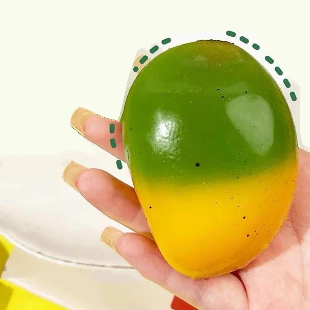 

Креативный резиновый шарик с имитацией манго для вентиляции и декомпрессии, игрушка, которая меняет цвет в зависимости от температуры светло-зеленый