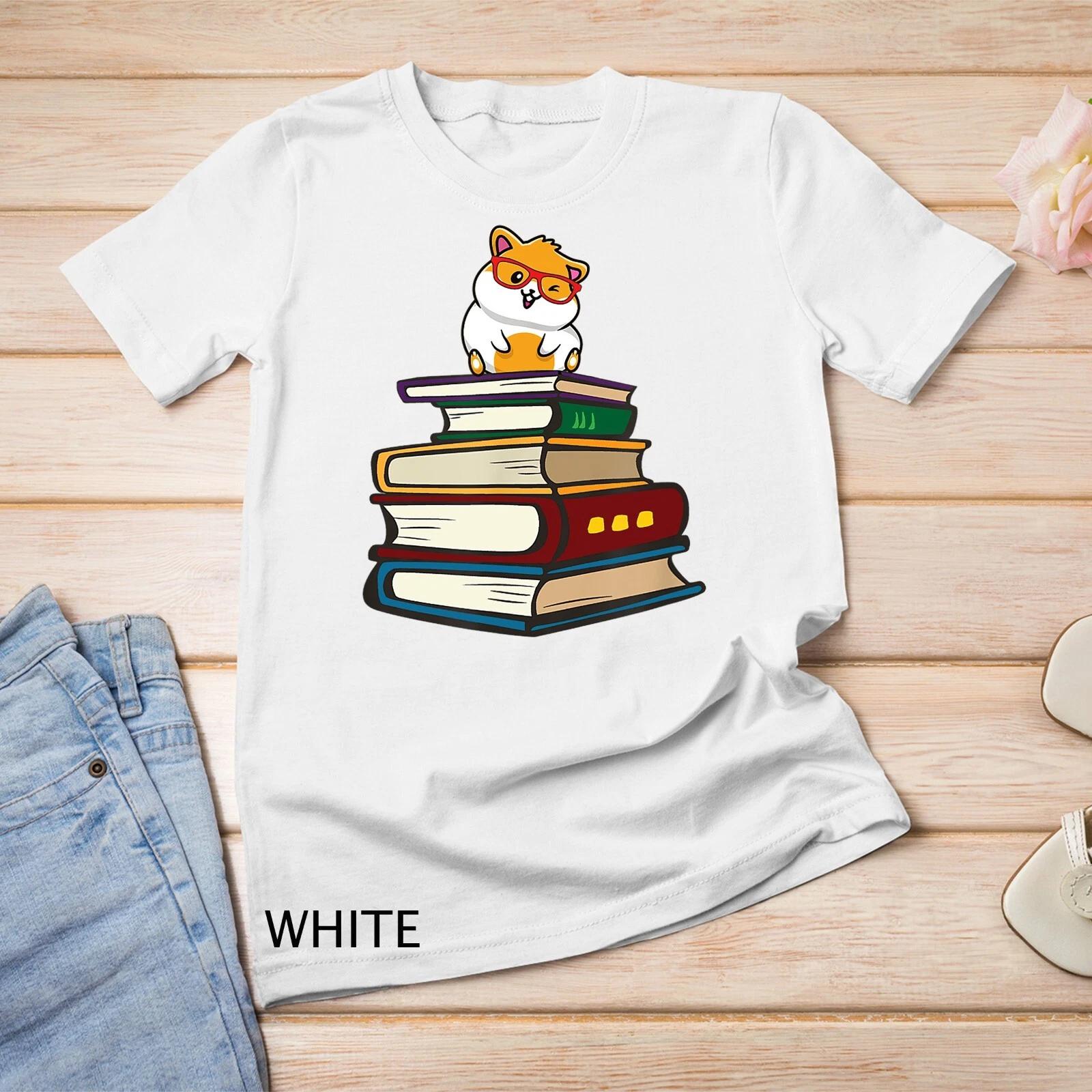 Унисекс Футболка  Хомяк и Книга  для Любителя Хомяков 4XL