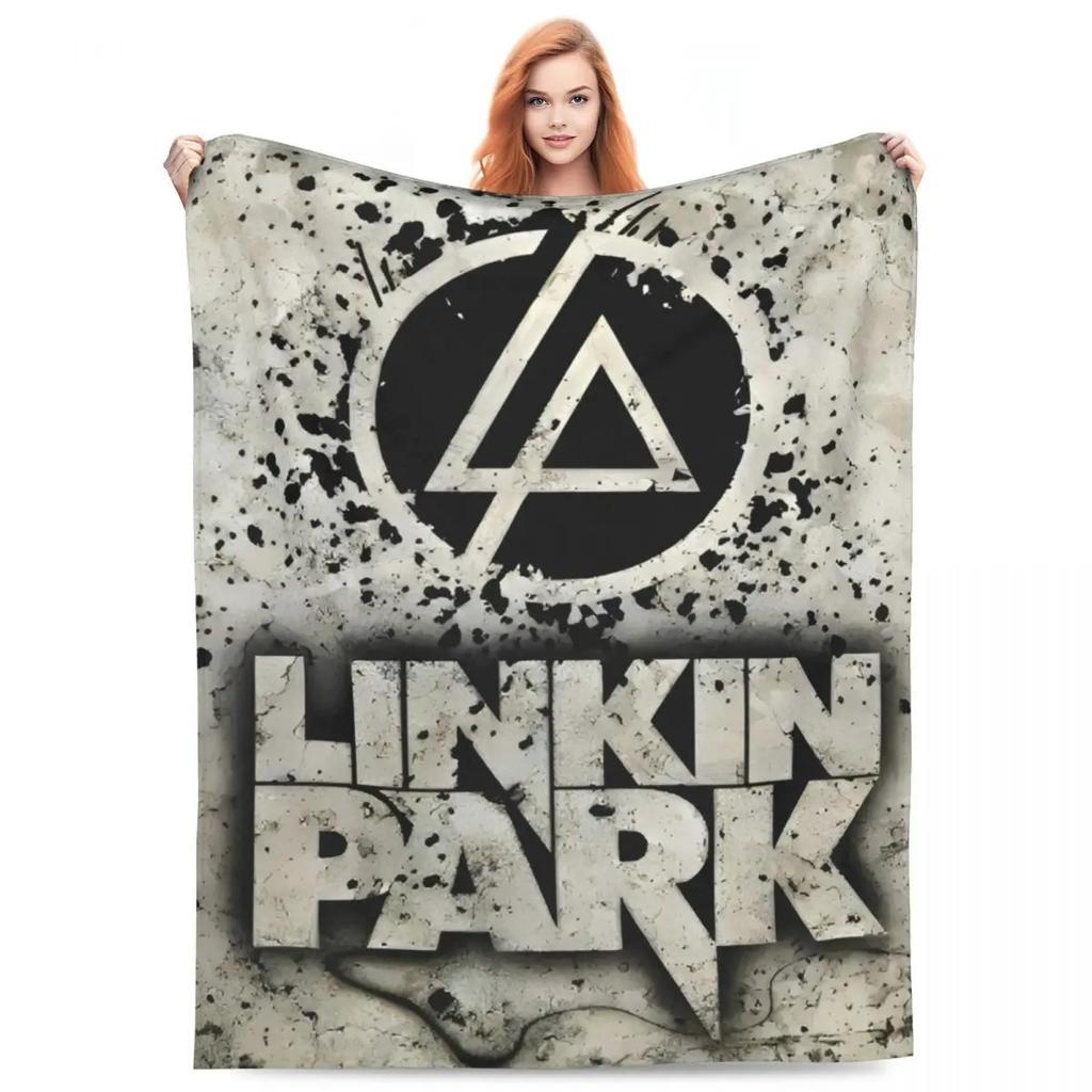 L-Linkin Rock Park Blanket Cover Fleece Super Warm Throw Blankets for Home Couch Bedroom Quilt