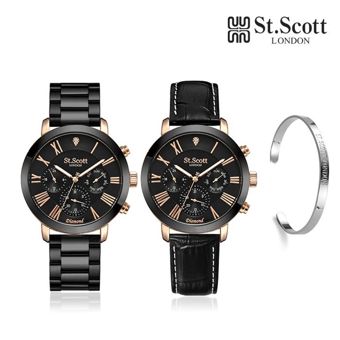 

ST.SCOTT LONDON ST7505MBBB Apollo Apollo Мужские металлические часы с бриллиантами
