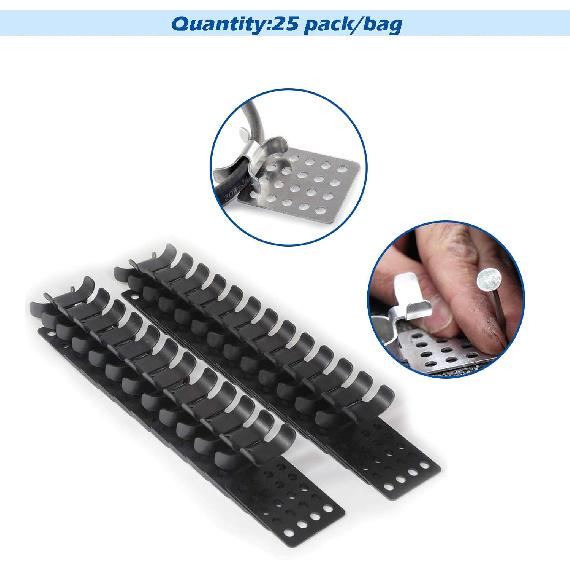 Autoparts 25 Pack Heat Cable Roof Clip for Securing Ice Dam Heat Tape and Heat Cable to Roofs
