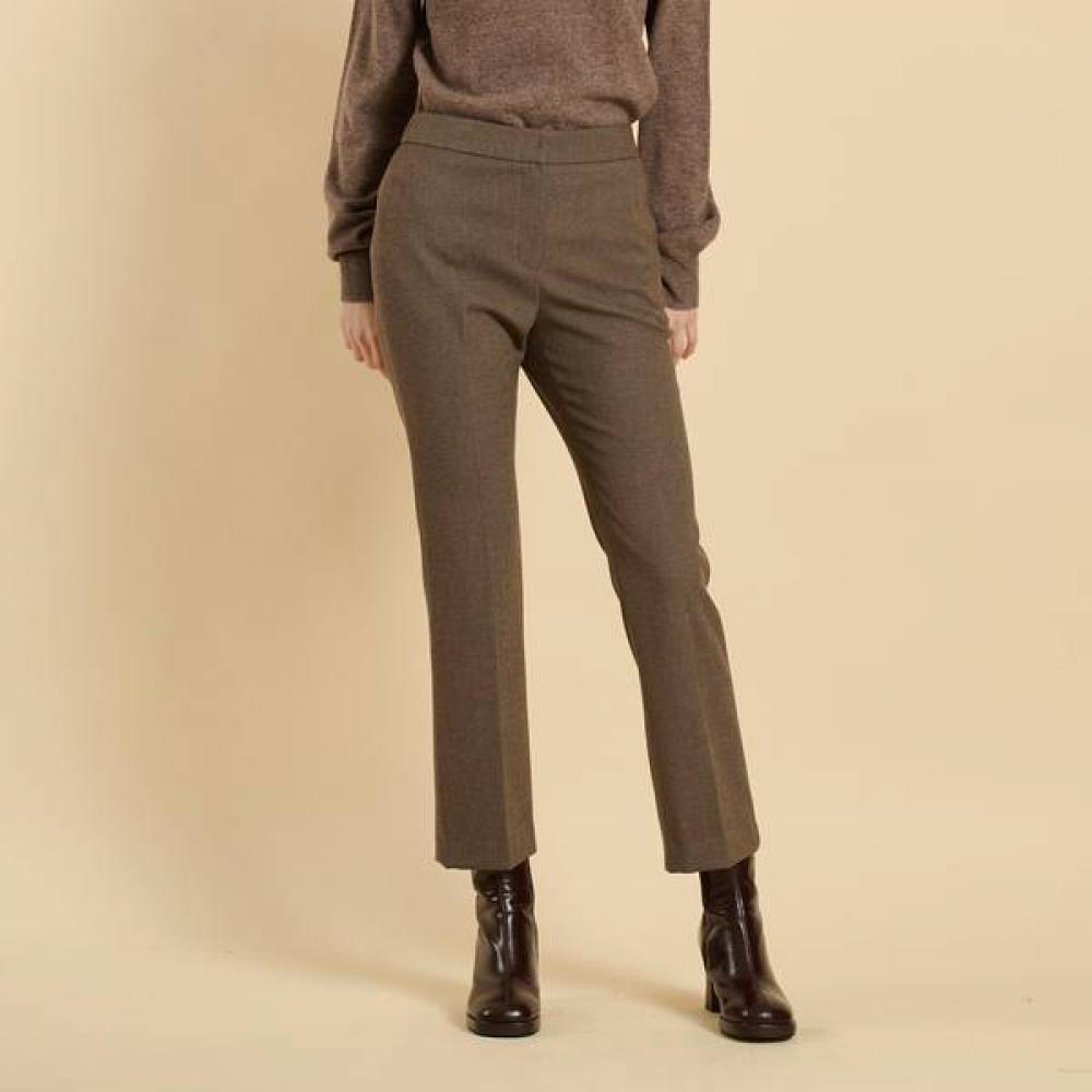 BCBG Брюки с мелкой клеткой и контрастной отделкой B5w9p371 brown (74)/55