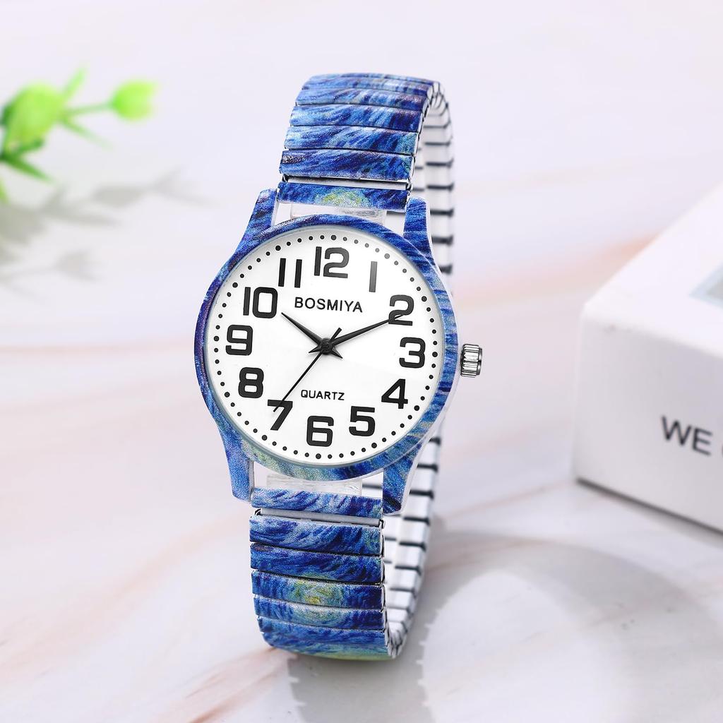 Cute Antique Analog Watch for One Size Fits Stainless Steel Simple and Stylish Quartz Watch Perfect Gift for Day Women Waterproof, Most, Strap, -