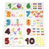 1-10 Digital Wooden Toys 10pcs Card Matching 3D Puzzle Kids Early Learning Cartoon Animal Math Puzzl