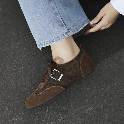Fashion Brand Shoes Woman 2025 Trend Autumn New Vintage Suede Loafers Women's Casual Flats Shoes British Style Flat Single Shoes Pumps