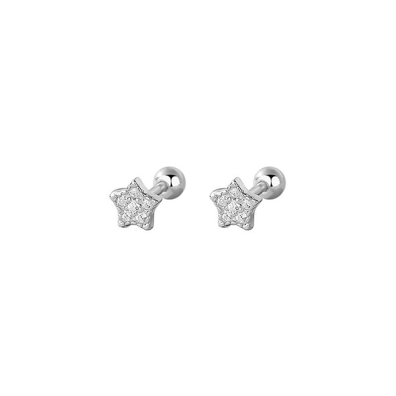 Innocent Love Flower Mickey Screw Earrings for Women Don't Need To Pick Cute Butterfly Earrings When Sleeping