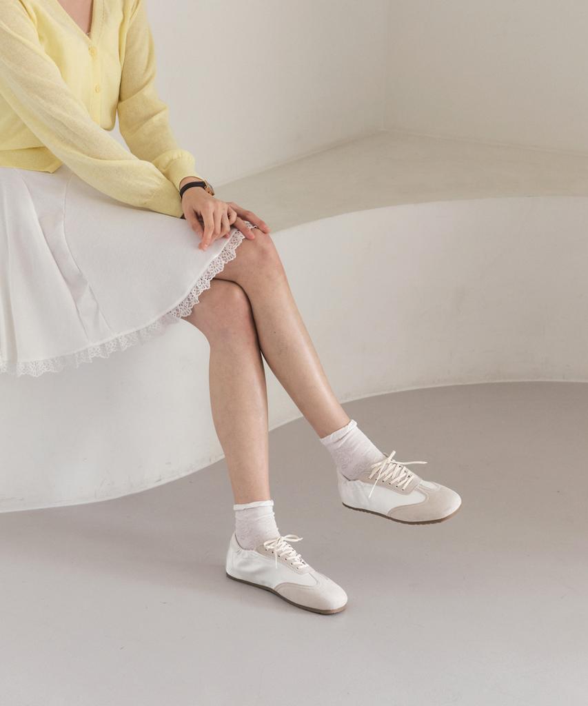 Mogaus Soft Satin Ballet Flat Sneakers 2 Colors
