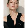 Yhpup Luxury Shiny Cubic Zirconia Chain Necklace Delicate Stainless Steel High Quality Premium Jewelry Accessories