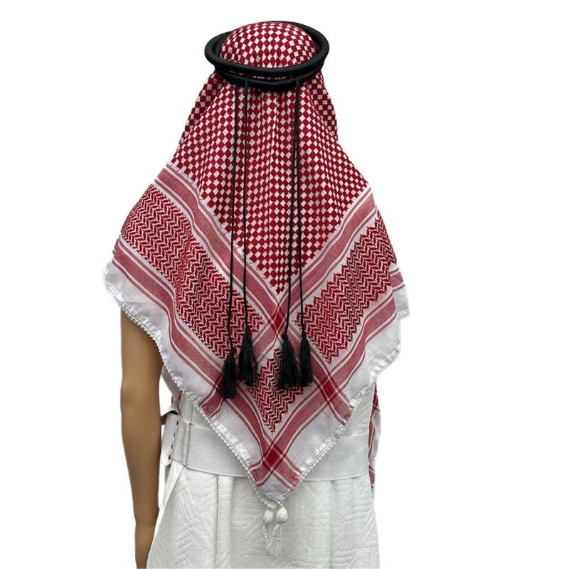 Unisex Middle Eastern Keffiyeh Scarf Comfortable and Breathable Shemagh Head Scarf for Fashion Enthusiasts Daily Wear